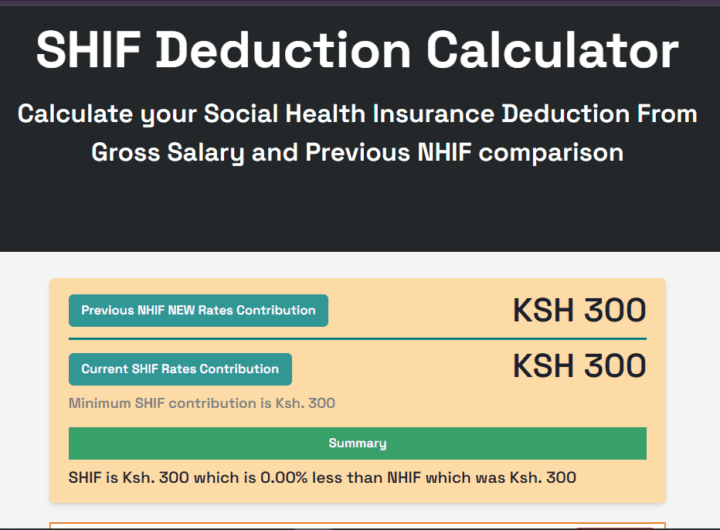 SHIF Deduction Calculator