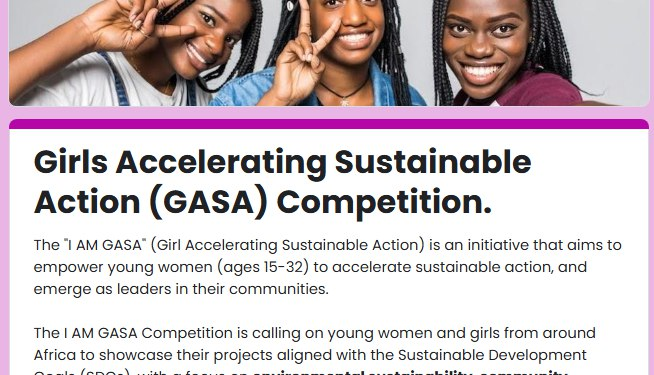 I AM GASA Competition: Girls Accelerating Sustainable Action Competition 2025 (Win Up to $1 Million Prize)