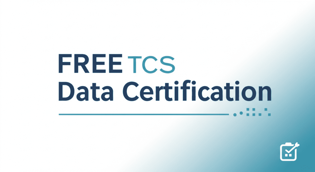TCS is Offering a Free Certified Course in Master Data Management TCS is Offering a Free Certified Course in Master Data Management