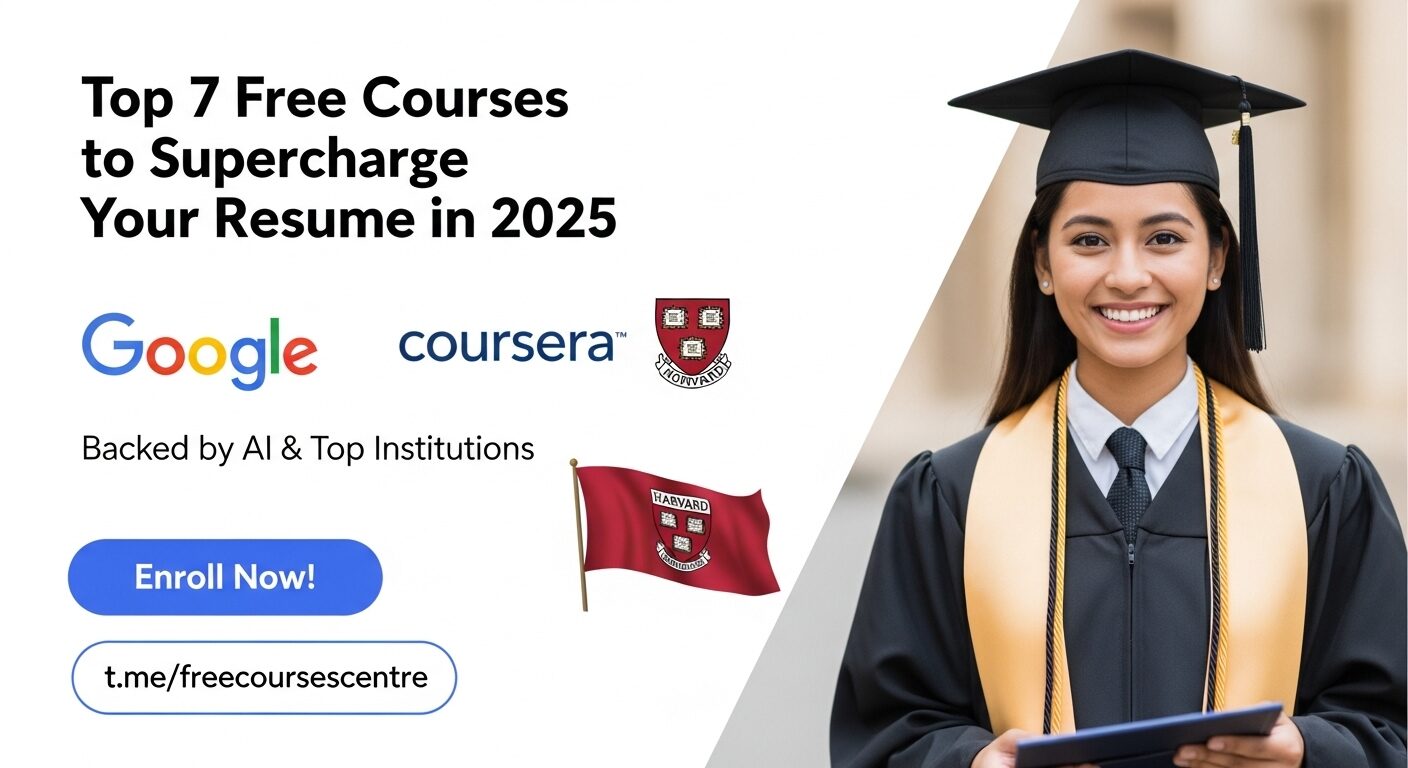 Top 7 Free Courses to Supercharge Your Resume in 2025 (Backed by AI & Top Institutions)