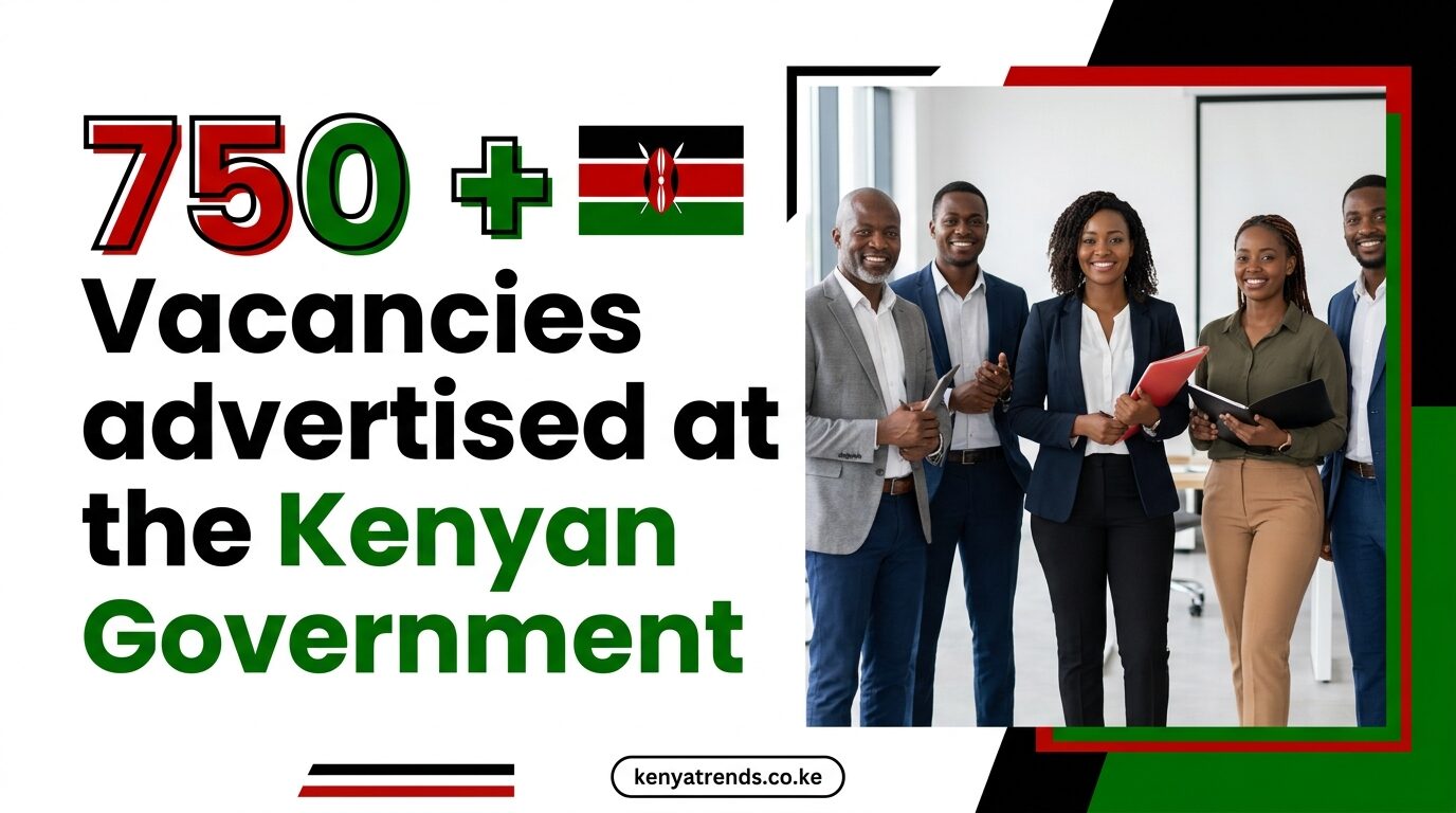 750 + Vacancies advertised at the Kenyan Government