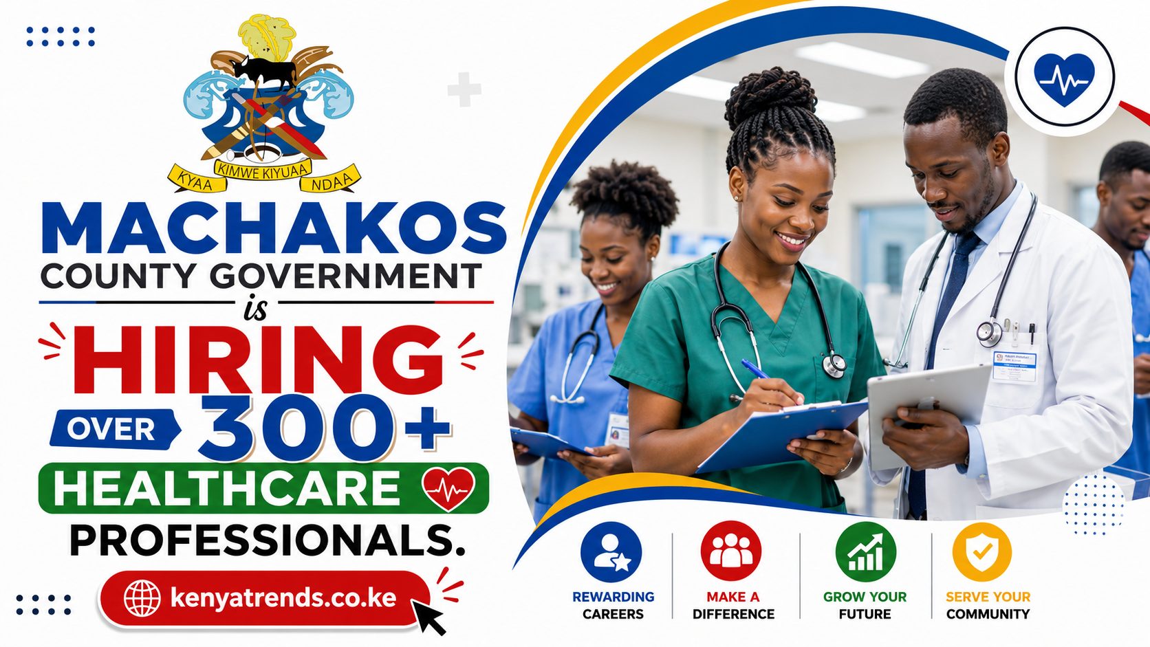 Machakos County PSC is Hiring over 300 Healthcare professionals
