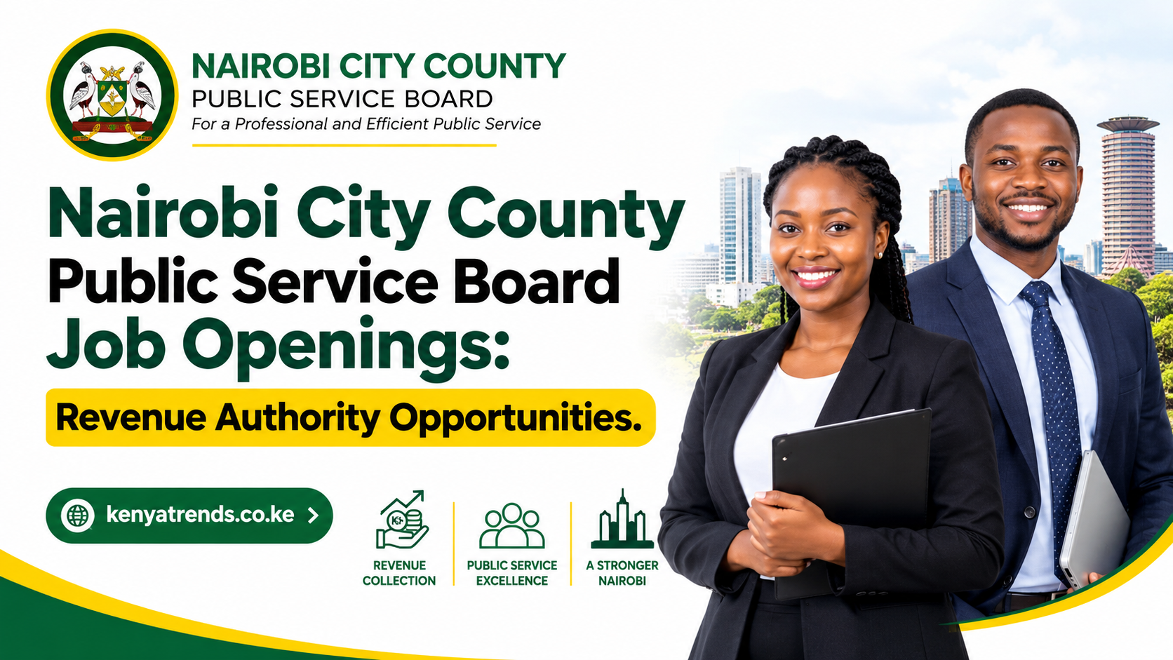 Nairobi City County Public Service Board Job Openings: Revenue Authority Opportunities Nairobi City County Public Service Board Job Openings: Revenue Authority Opportunities